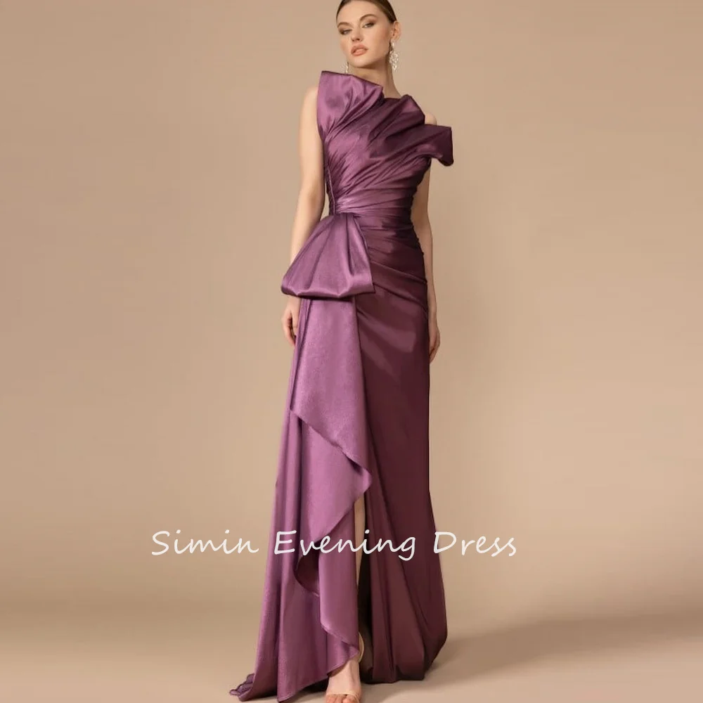 

Simin فستانسهرة Luxury Party Dress Lace Up Sexy Strapless Ruched Straight elegant Formal Saudi evening gala dress for women 2024