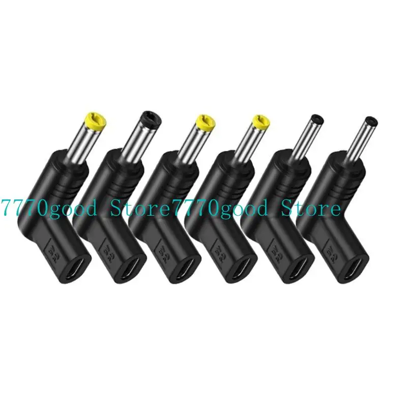

652F Universal Laptop Power Adapter Connector for Plug Type C Female to Male Adapter Tips Support 36W /45W /65W /90W/
