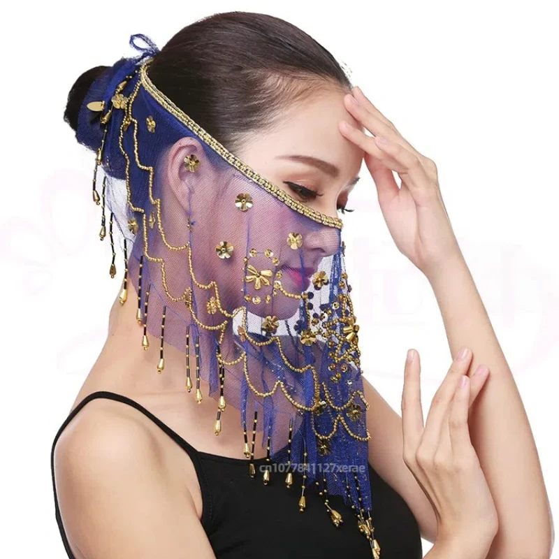 Belly Dance อุปกรณ์เสริม Props - Veil อินเดียเต้นรําชุด Veil Props ใหม่ Plum Blossom ผ้าพันคอ Face Mask