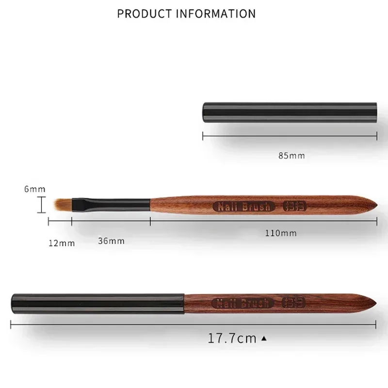 Gradient Nail Art Brush Acrylic Nail Ombre Pen DlY UV Gel Brushes Painting DrawingFlowers Nails Brush Manicure Tools for Salon image 6