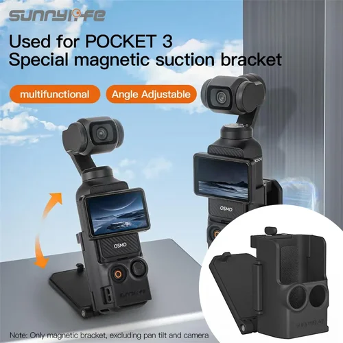 Imagen 2 del producto Sunnylife para DJI Osmo Pocket 3 soporte magnético multifuncional Base de soporte ajustable para accesorios de cámara Pocket 3
