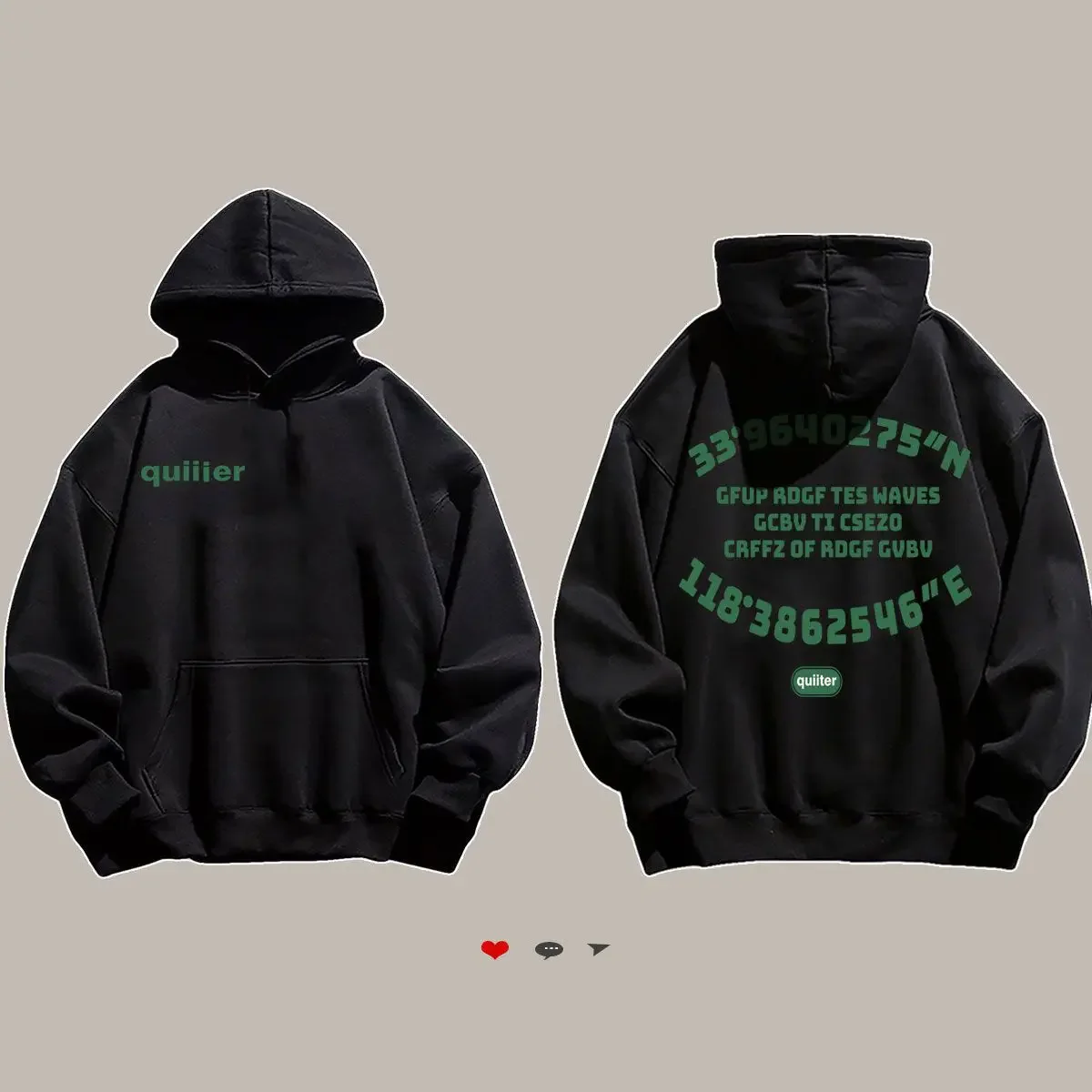 Autumn and Winter New Couple Loose Personality Letter Printing Hooded Sweater Men and Women Hip Hop Long Sleeve Coat harajuku