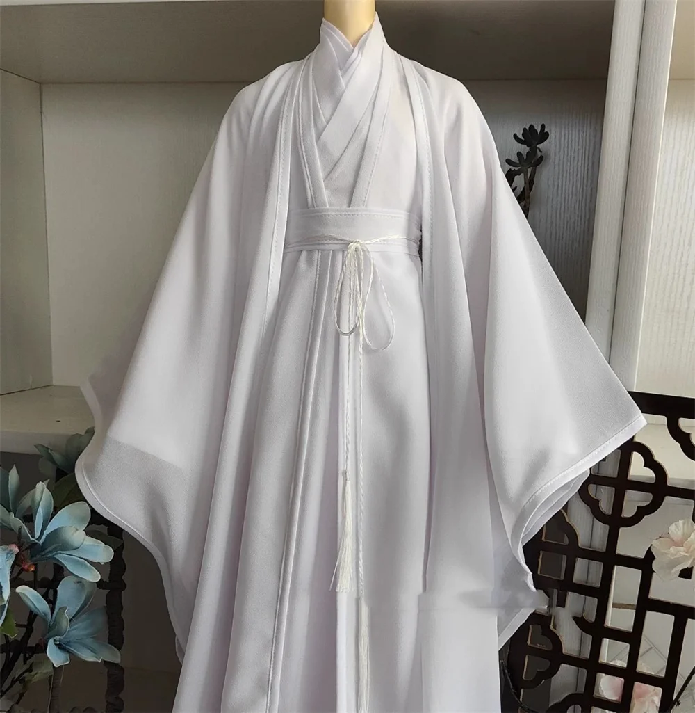 1/6 Mannelijke Zwart wit Oude Outfit Hanfu kleding Hanfu Gewaad Man Kostuum Aanpassen Jurk voor 12 inch Action Figure Model speelgoed