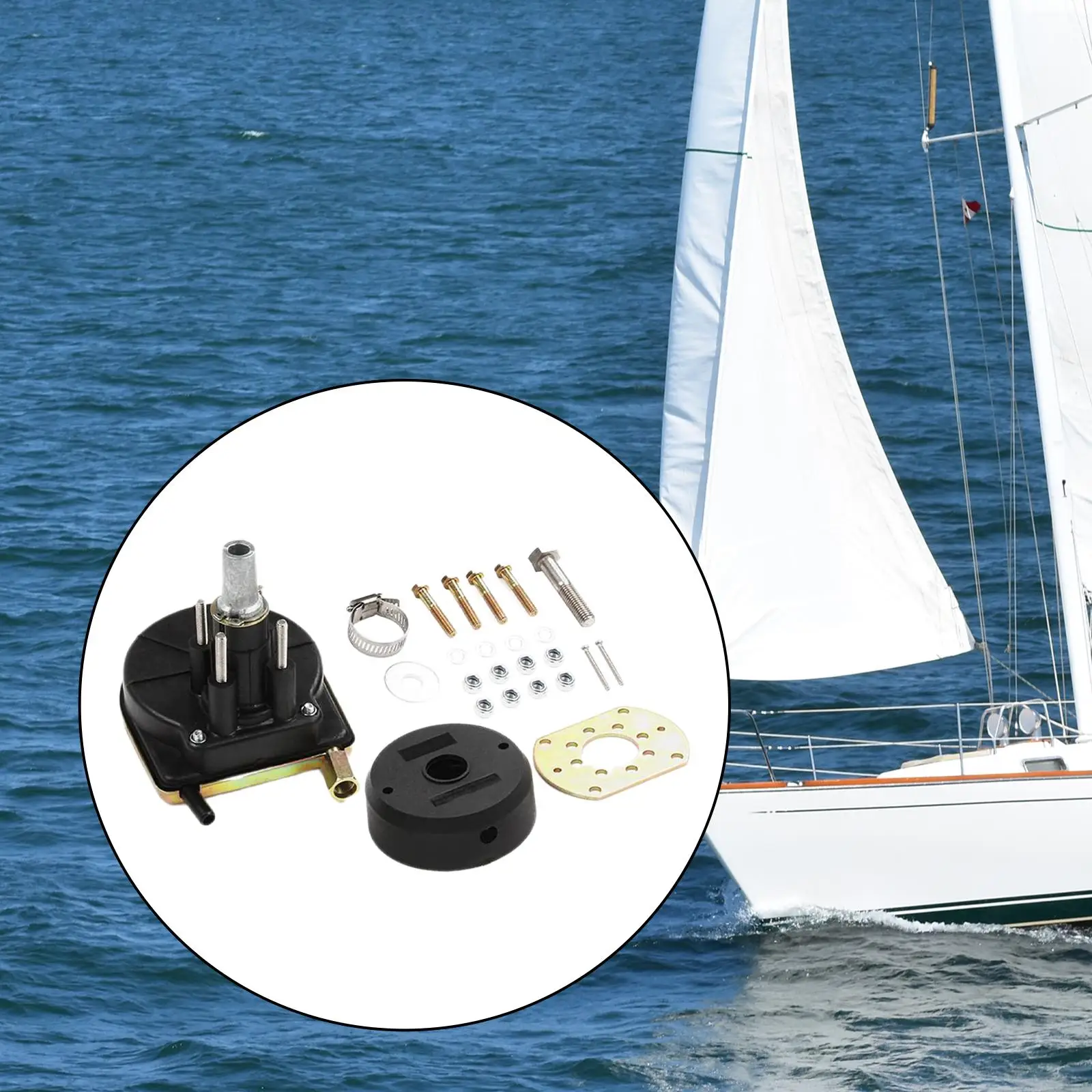 90 Degree Marine Steering Helm Bezel Set Easy Install Sturdy Outboard Engine Replacement Parts for Boating
