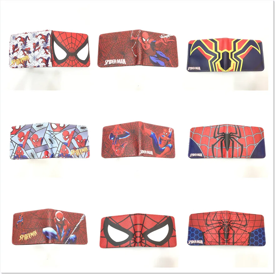 41 TYPES Spiderman children Wallet kids WalletS Figure Wallet Card Bag Coin Purse Christmas Gift