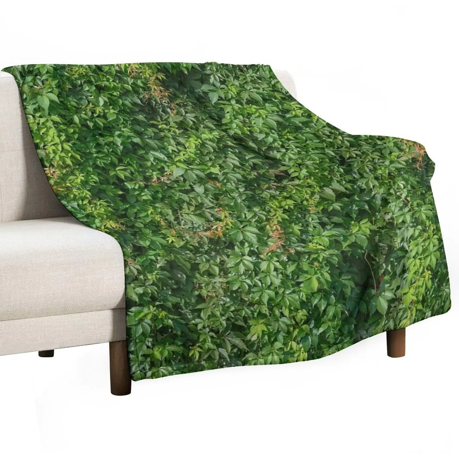 

Texture rich thick jungle Green vines and wild climbing plants natural pattern Throw Blanket Sofas Decorative Throw Blankets