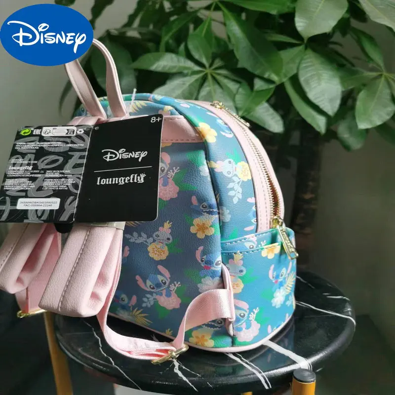 Mini mochila Stitch para senhoras, Disney Loungefly Lilo e Stitch, Baby Around Body Print, mini mochila