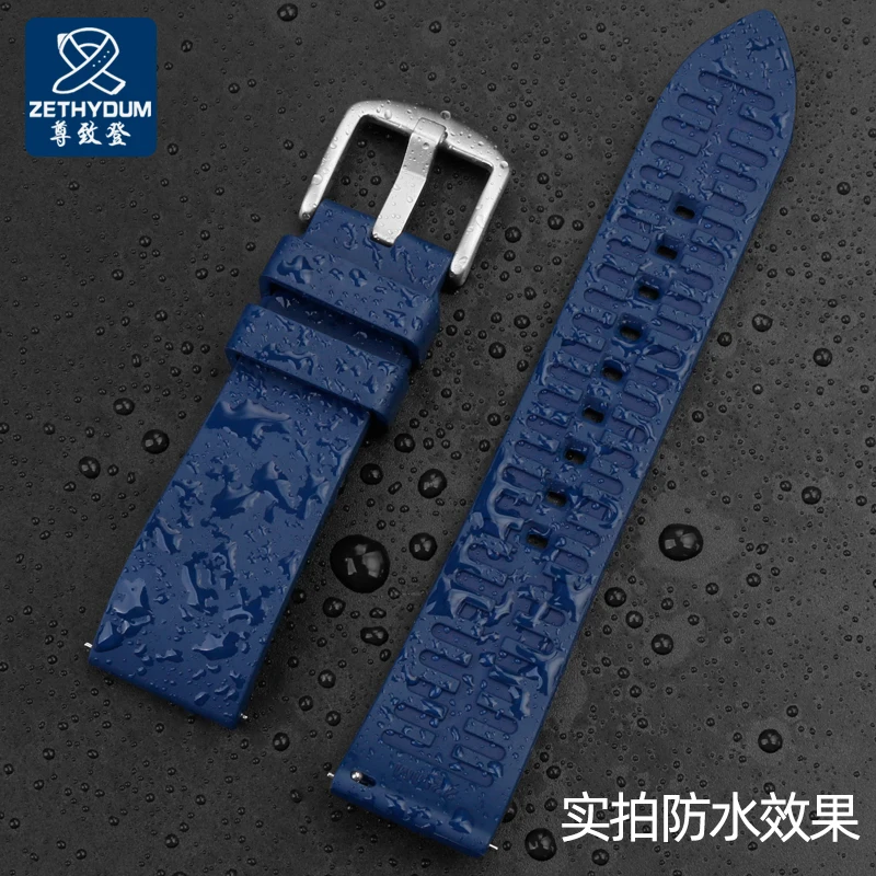 22MM 23MM For Citizen Blue angel second Three generation AT8020 JY8020 8078 nylon rubber watchband Quick release silicone Strap