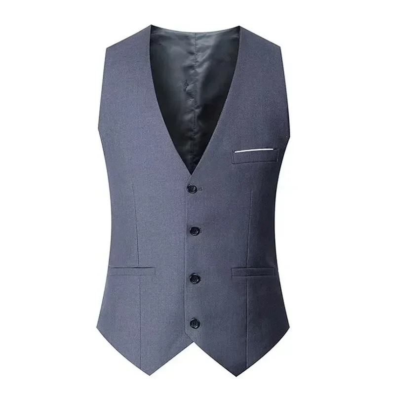 

Classic Slim Fit Men's Suit Vest - Business Formal Tuxedo Waistcoat for Wedding Prom