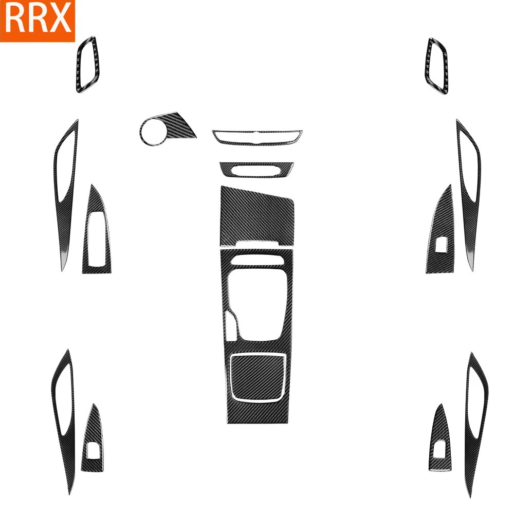 For Buick Regal 2017-2020 Real Carbon Fiber Stickers Centre radio AC shift storage door panel Car Accessories inside decorative