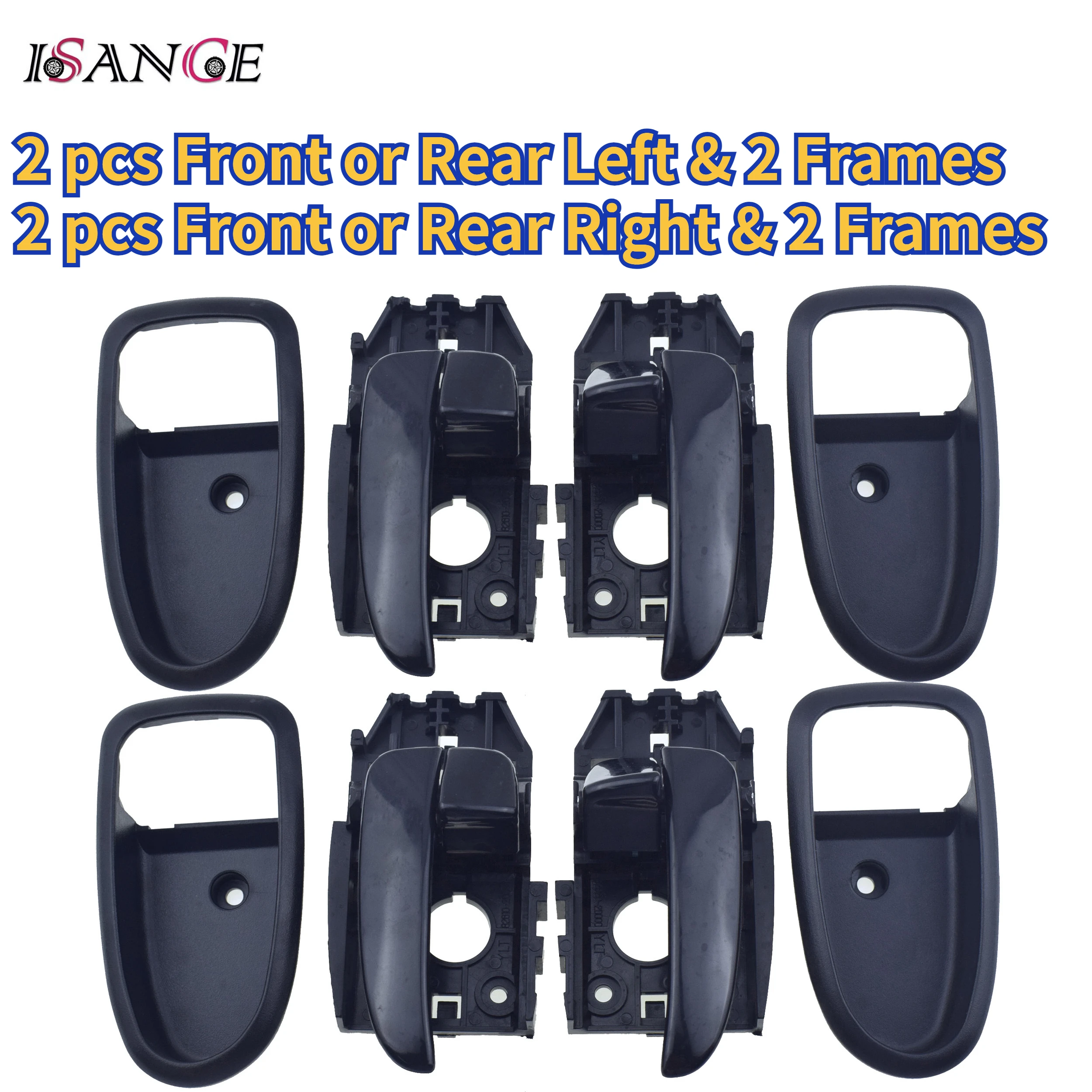 8 Pcs For Hyundai Elantra 2.0L 2001 2002 2003 2004 2005 2006 Interior Car Door Handle & Frame Bezel Trim Front Rear Left Right