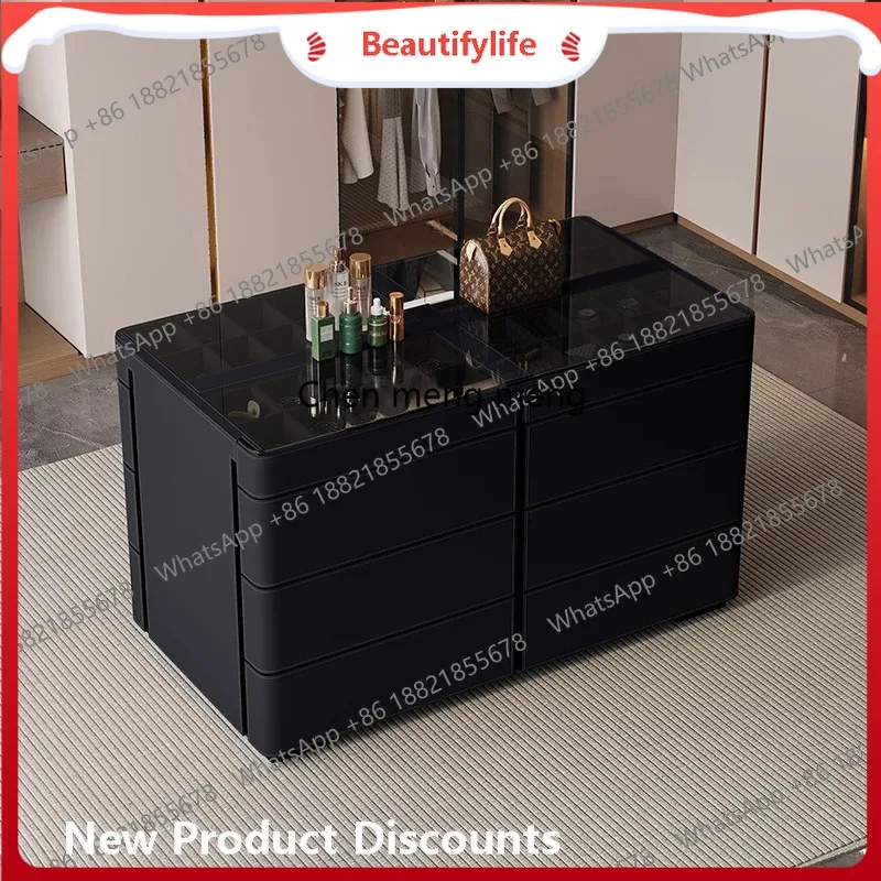 

A50 Cloakroom Middle Island Cabinet Black Italian Minimalist High Price Dry Jewelry Display Cabinet