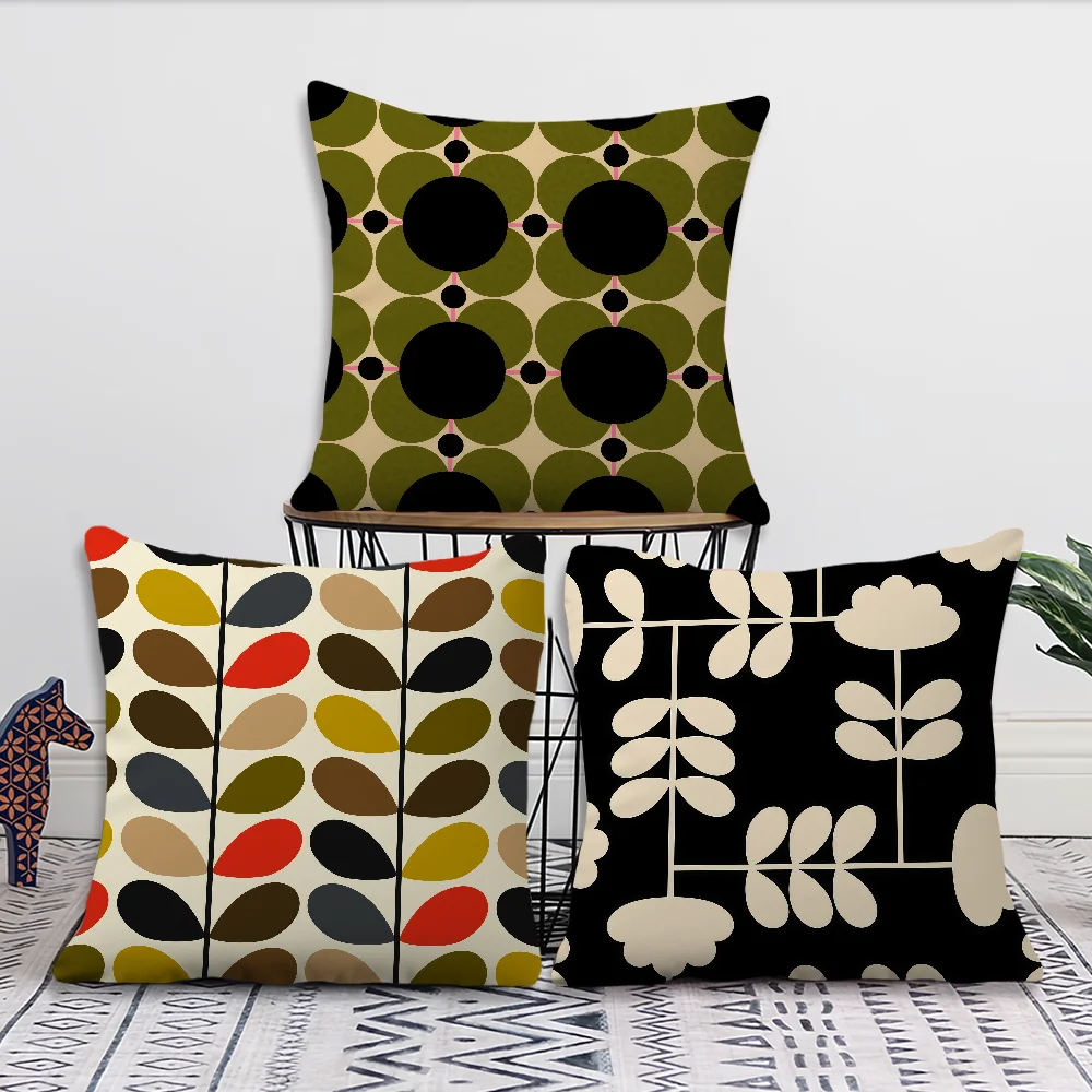 Aesthetic Art O-Orla Kiely Flower Stem cushion cover For Pillow Printing Sofa Decoration Home Car Room Office Nordic Simplicity