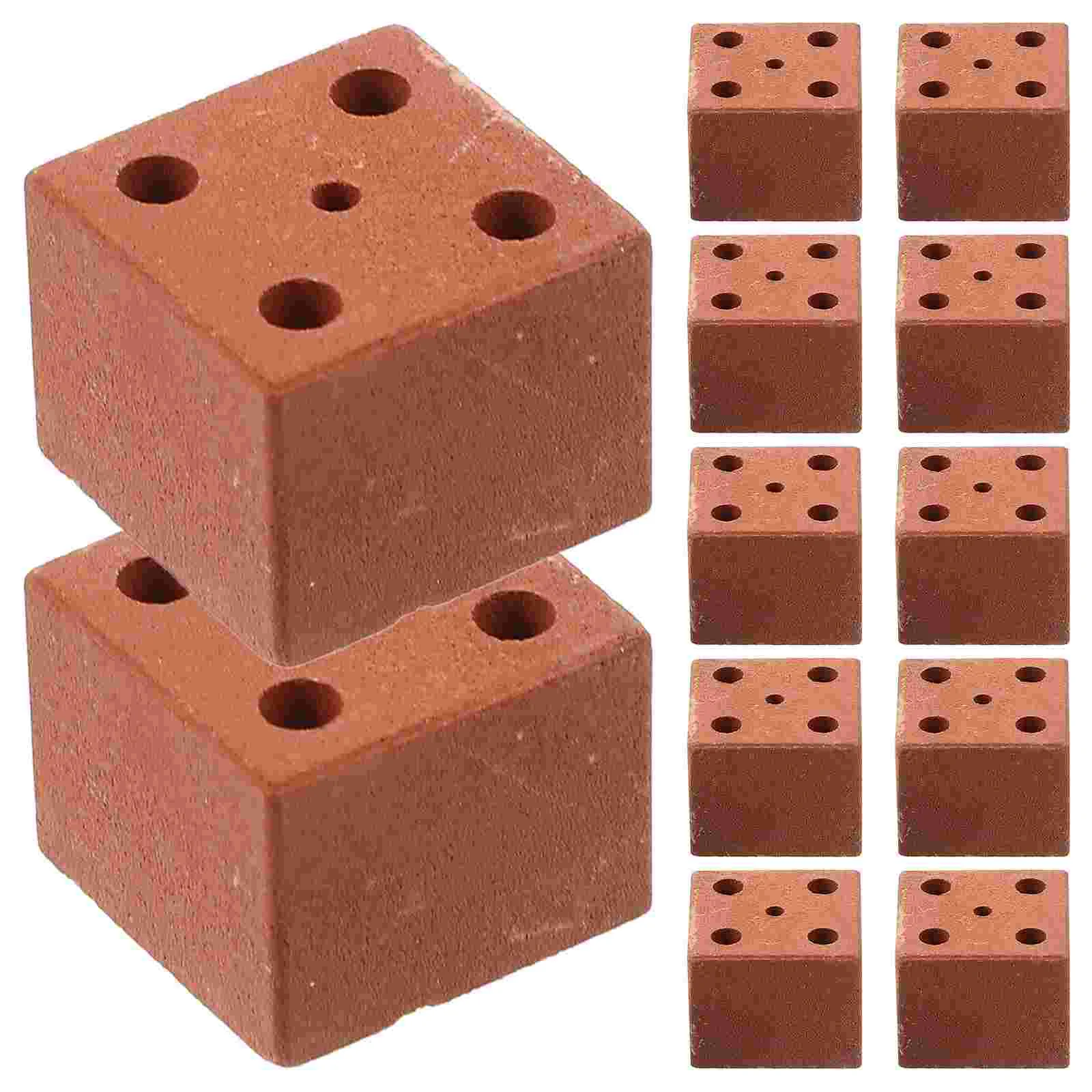 20 pezzi di blocchi di costruzione mini mattoni ornamento cilindro in miniatura sfuso micro paesaggio bambino fai da te