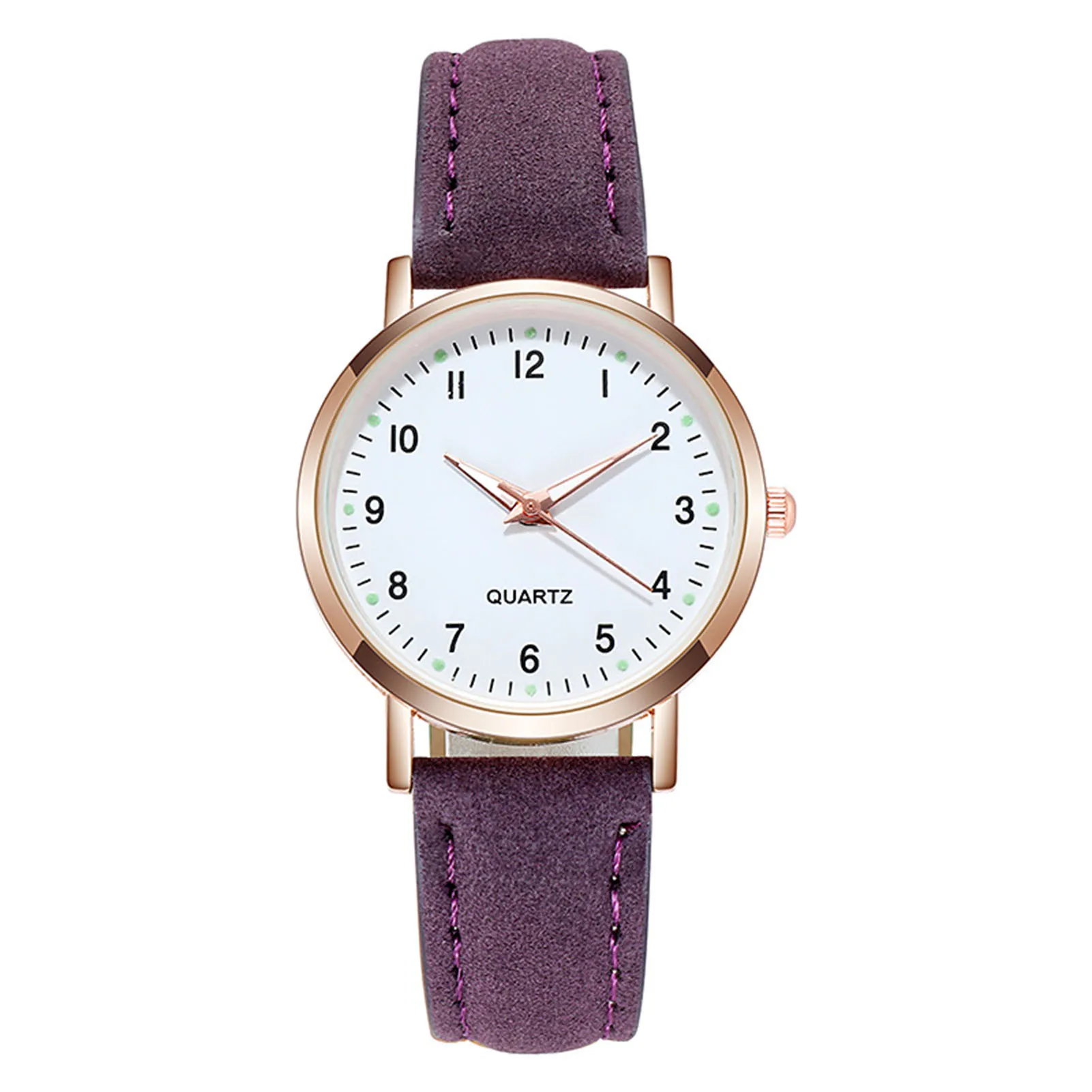 Women\'s Matte Leather Strap Watch Luminous Easy to Read Dial Wrist Watch for Valentine\'s Day Christmas Gift