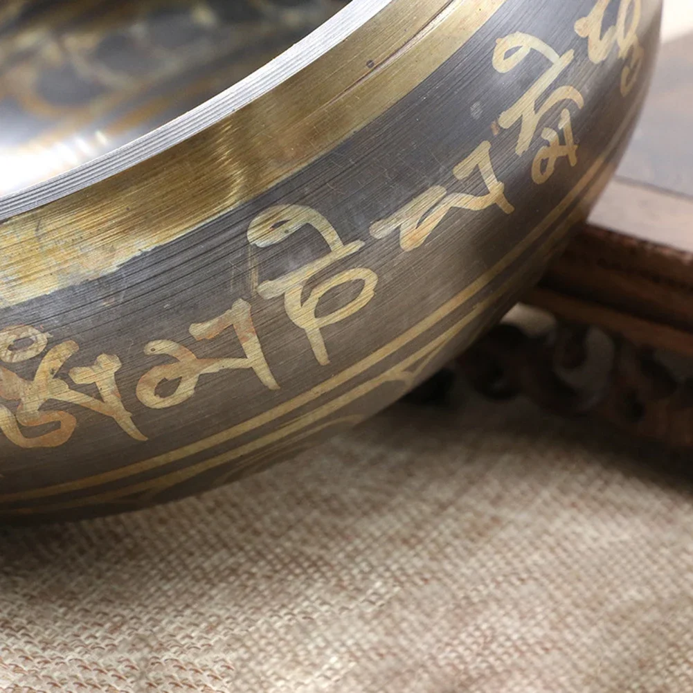 Yoga Meditation Chanting Bowl Brass Chime Handicraft Metal Buddha Sound Bowl Tibetan Bell Yoga Meditation Bowl Singing Bowl