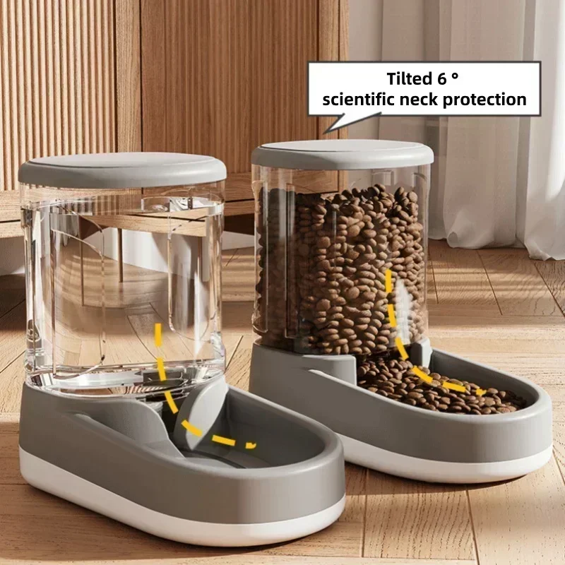 Large Automatic Pet Food & Water Feeder 6
