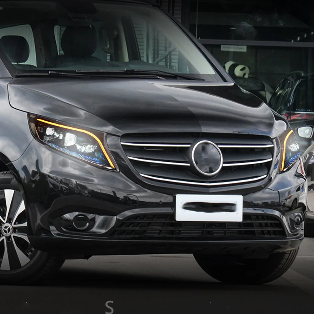 

Car Head Lamp for Benz Vito W447 V260 V300 2016-2024 Upgrade High Quality S Class Style Dynamic Headlight Lens Accessories Tool