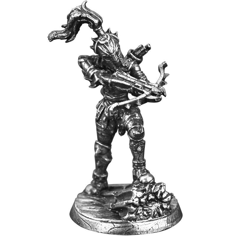 Dwarves Spartan Soldiers Metal Action Figures Cupronickel Model Board Game Pieces Ornament Accessories Birthday Present for Boys