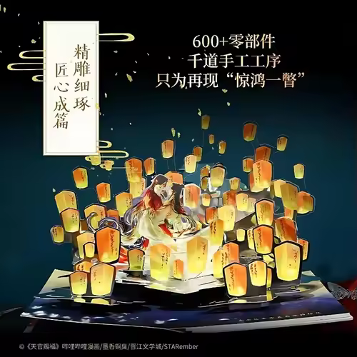 Tian Guan Ci Fu Official Comic 3D Pop-up Book Collector's Edition Heaven Official's Blessing MXTX Fantasy BL Xie Lian, Hua Cheng - Image 4