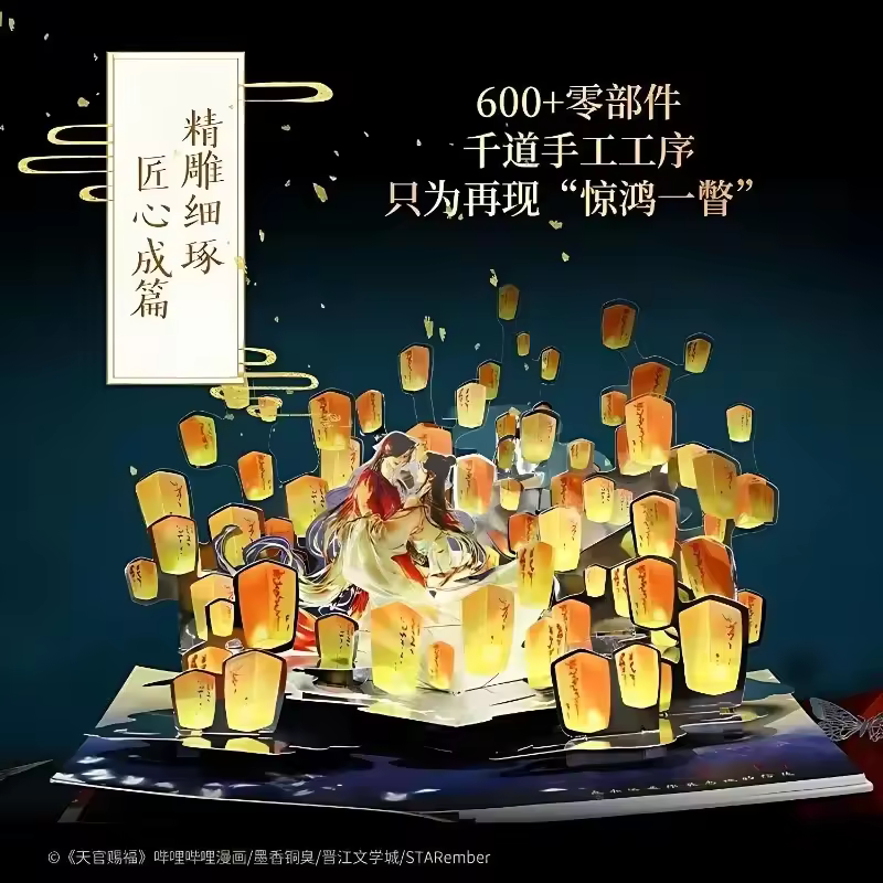 Tian Guan Ci Fu Official Comic 3D Pop-up Book Collector's Edition Heaven Official's Blessing MXTX Fantasy BL Xie Lian, Hua Cheng - Image 4