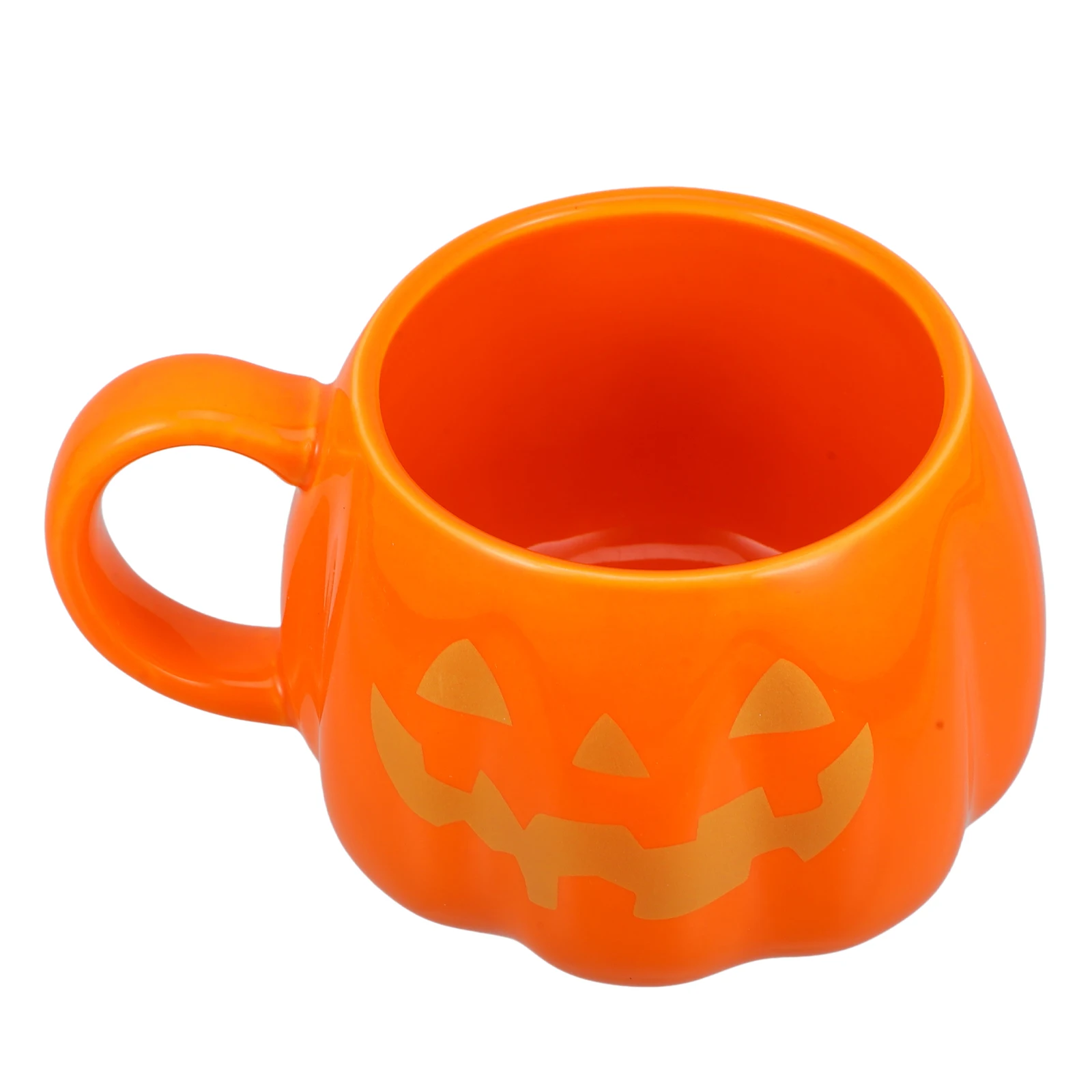 

Керамическая кружка в форме тыквы, большая емкость, кофейная чашка на Хэллоуин, декоративная форма тыквы, стакан для воды, портативная офисная чашка для молока