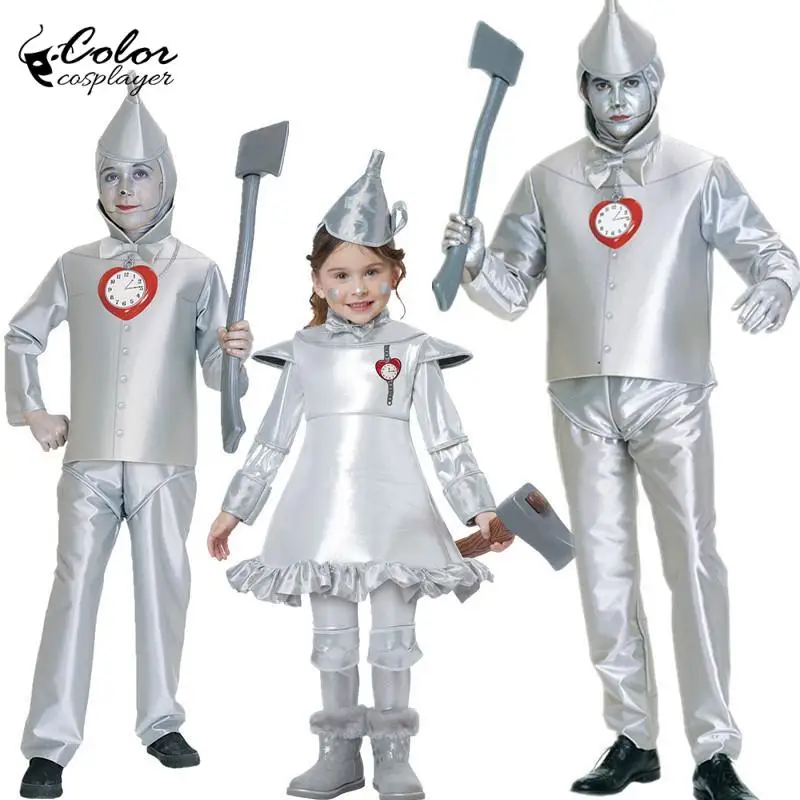 

Tin Man Cosplay Costume Child Halloween Dress Up Movie Characters Outfits Family Matching Suits Holiday Disguise Wear Clothes