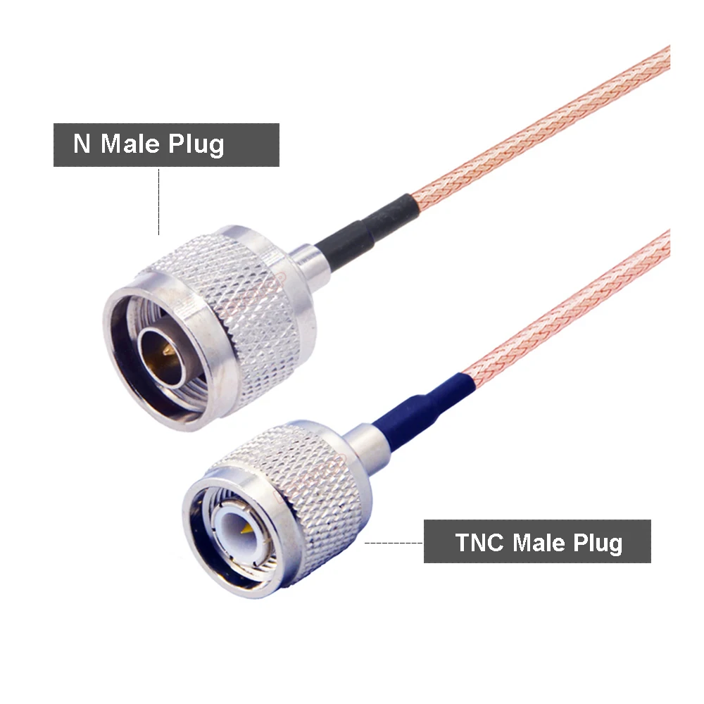 BEVOTOP RG316 Cable N Male to TNC Male Jumper Pigtail 50 Ohm High Quality RG-316 RF Coaxial Cord Antenna Adapter