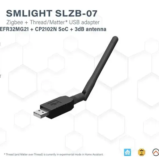 SLZB-07 Zigbee 3.0 Minimum Thread USB Adapter for use with ZHA Zigbee 2MQTT