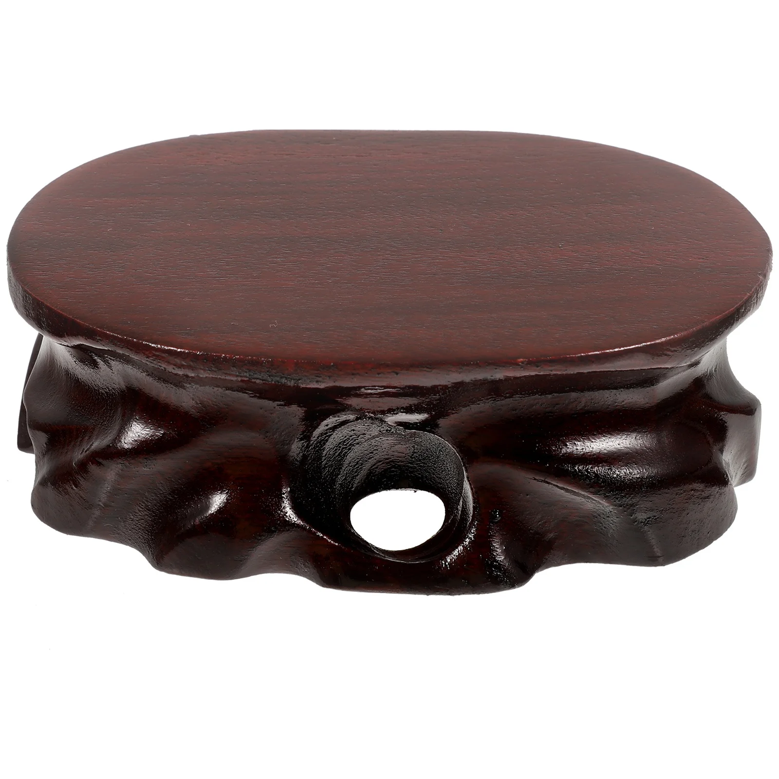 

1pcs Wood Display Base Rustic Style Craft Stand For Teapot Vase Buddha Statue Flower Pot Tabletop Decor Wooden Planter Risers