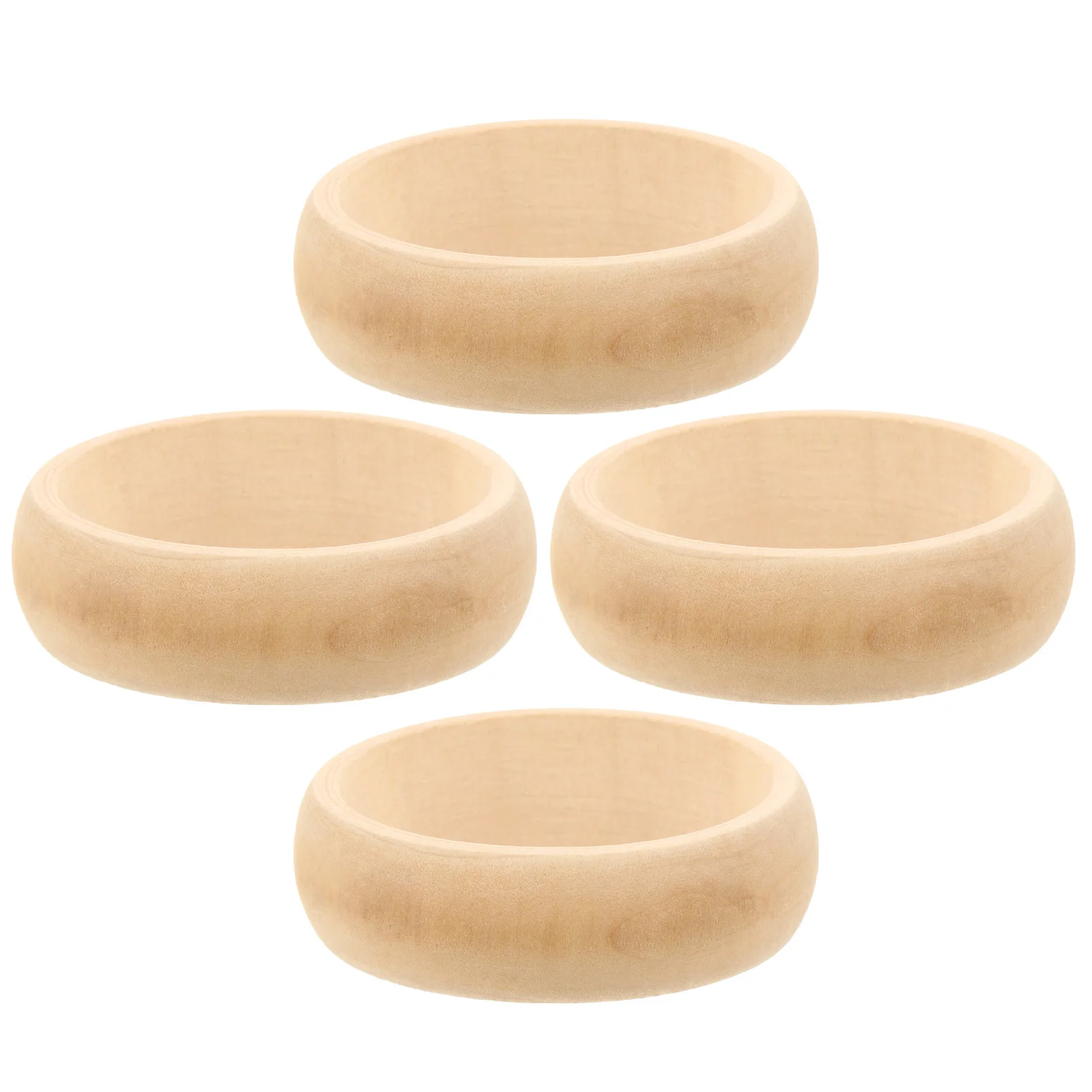 4 шт. необработанное деревянное кольцо, идеальный новый подарок для друзей, семьи и игр, незавершенное деревянное кольцо