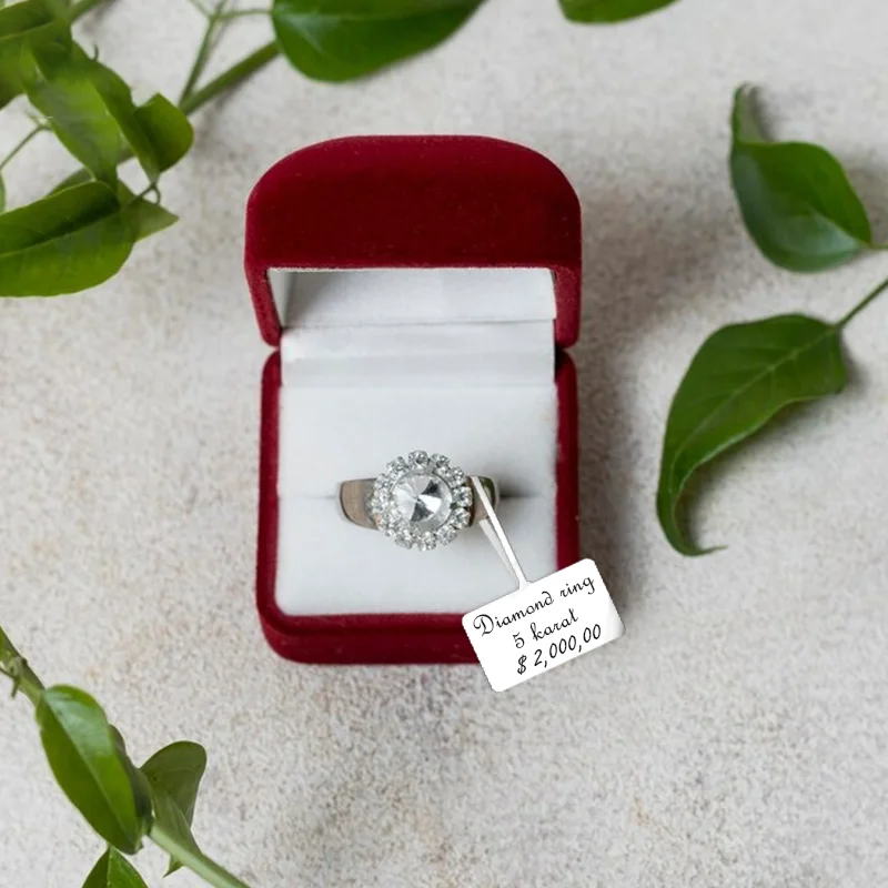 Étiquette de prix de bijoux Étiquettes de bijoux Étiquettes de prix vierges blanches auto-adhésives pour collier, boucle d'oreille, bracelet Étiquettes de prix pour mini imprimante
