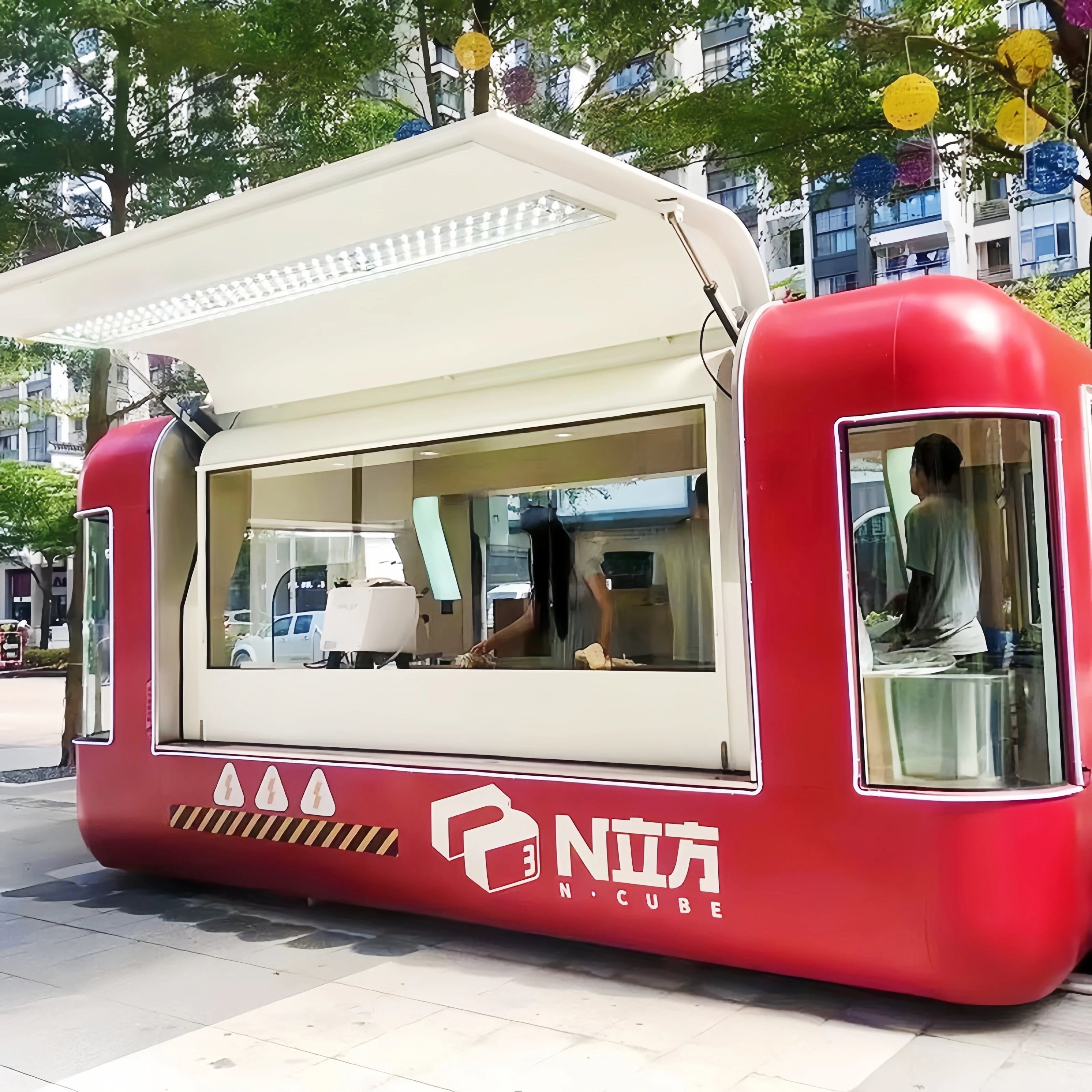 

Food Truck Trailer Mobile Kitchen with Fully Equippment Off-road Camper Trailer Ideal for Camping And Catering