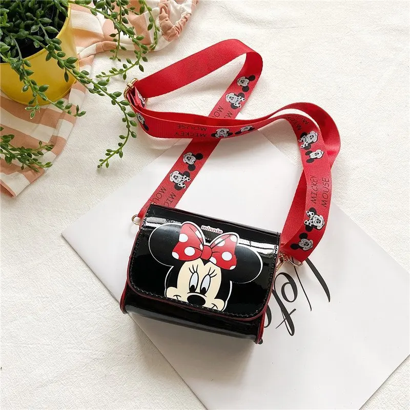 Disney Mickey Minnie Children's Bag Shoulder Bag Cute Cartoon Crossbody Bag Boys Girls Mini Square Bag Anime Fashion Zero Wallet