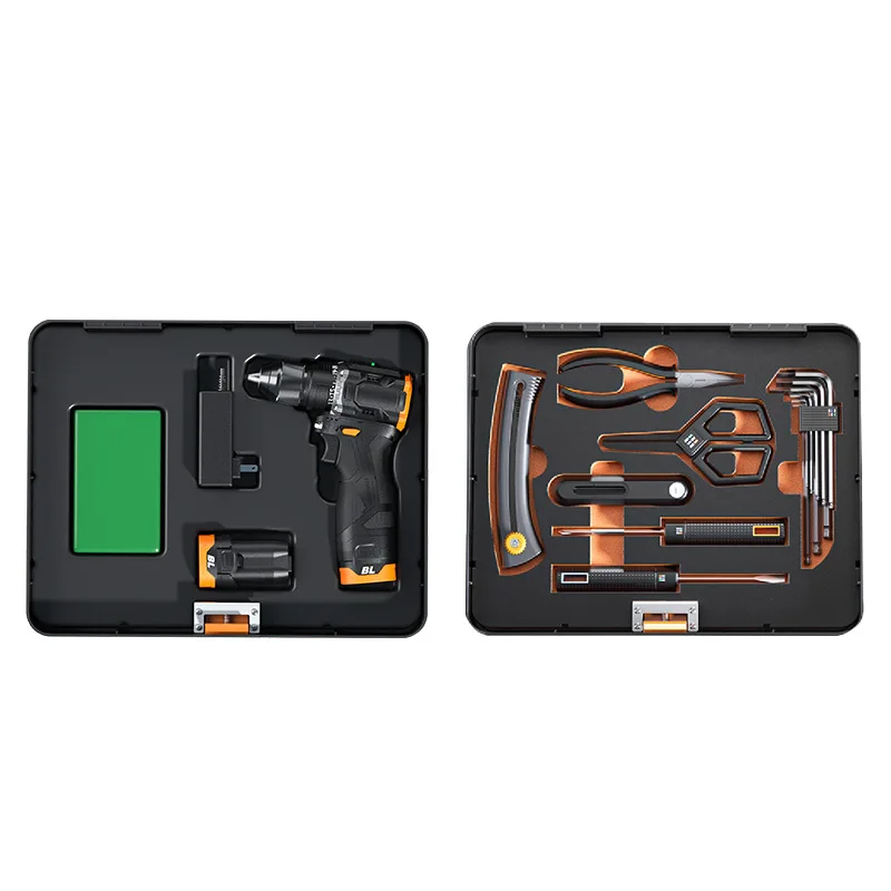

Multifunctional hardware electrician lithium battery drill hand tool box G5-A