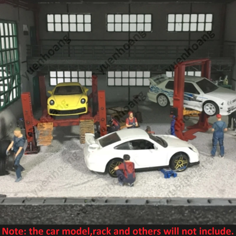 1/64 Scale Static Figure Model Simulated Warehouse Workshop Staff Doll Decoration Scene Prop Modified Parts for RC Car/Vehicles