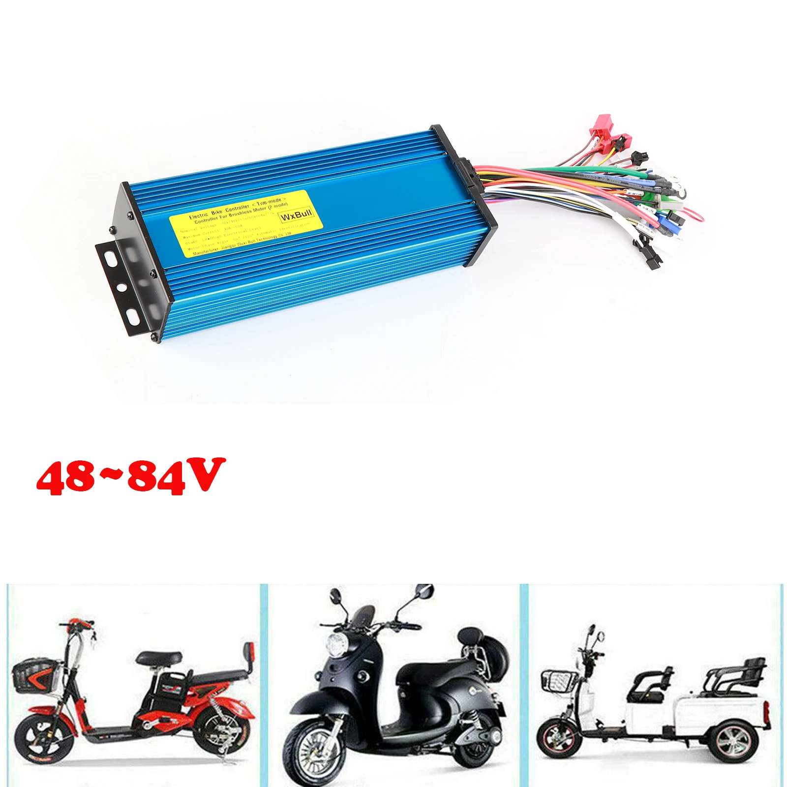 48V 72V Brushless Motor Controller E-Bike Electric Scooter 1500W DC Motor Throttle Lock Instrument Control Refit Parts