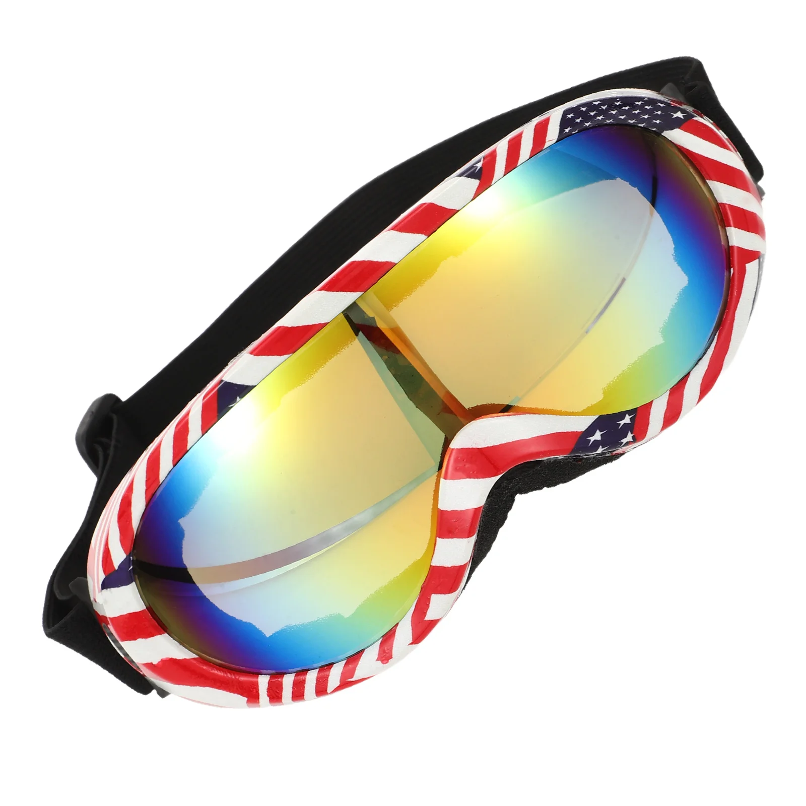 Óculos de proteção para motocicleta, óculos para ciclismo, neve, lente vermelha, bandeira, à prova de vento, equitação, bicicleta, montanhismo, esportes ao ar livre