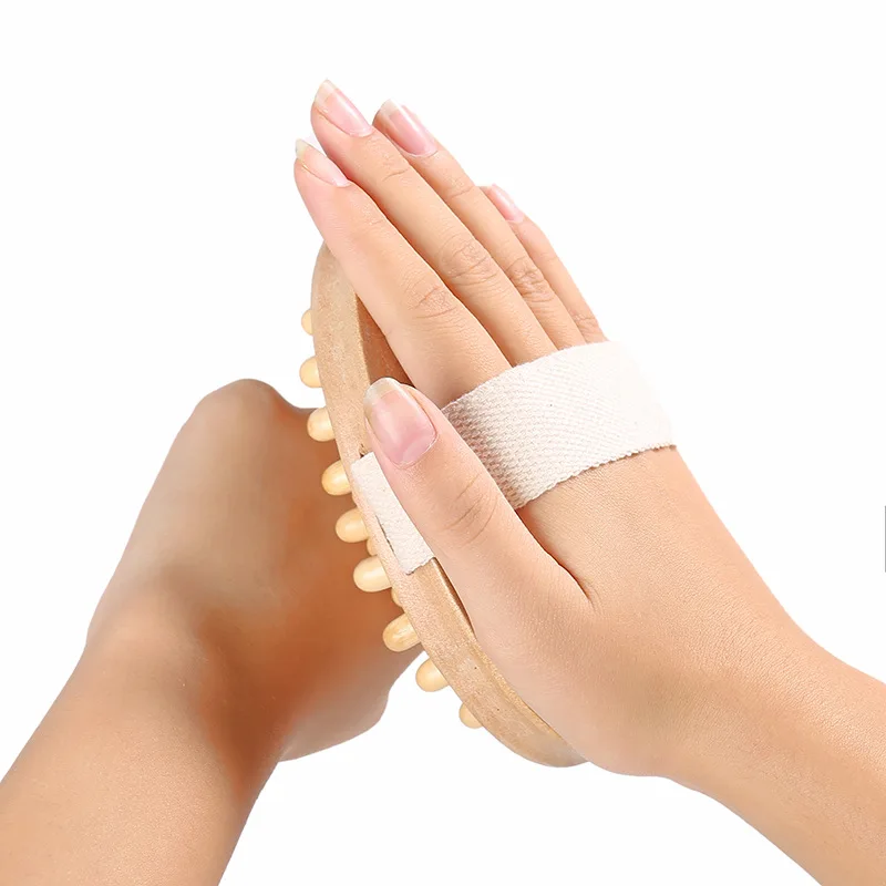 1Pc Stress Release Comb Massager Neck Arm Back Scratcher Relaxing 7x13cm Wood Body Massage Knock Hammer