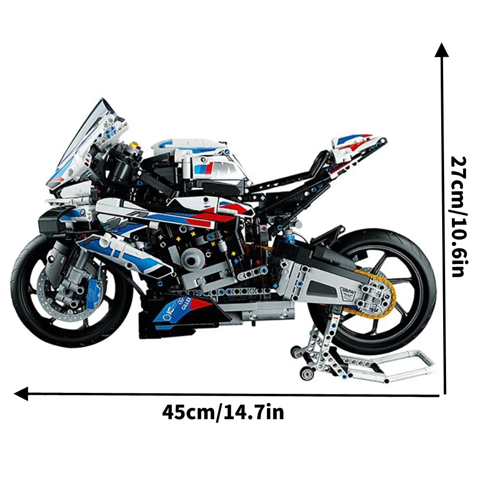 Technical 1000 RR 42130 Motorcycle Model Building Blocks Kit for Adults,Display Motorcycle Set with Authentic Features Gift Idea