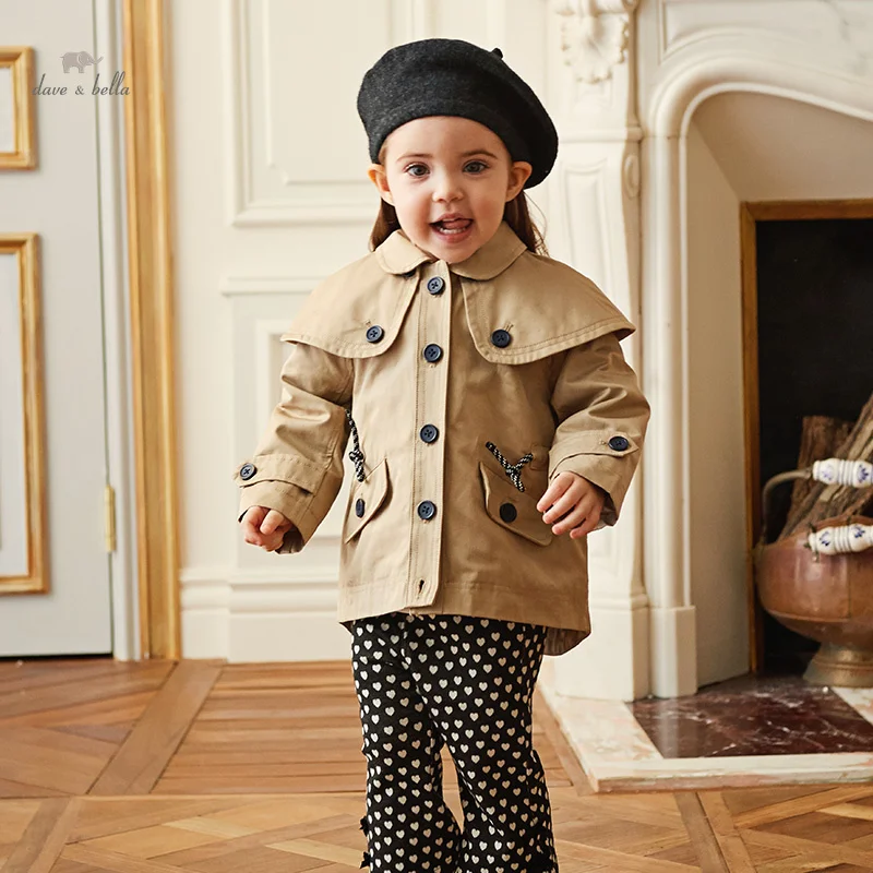 

Dave Bella Children Girl's Outerwear Autumn Fashion Casual Classy Noble Jacket Coat Tops Outdoor Sports Party DB3236991