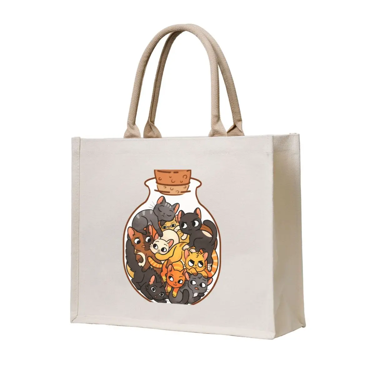 

Bottle of Cats Tote Bag Shopper bag tote bags men Canvas stote bag