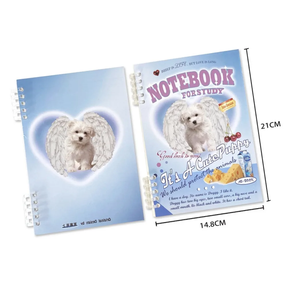 Jornal Borboleta Kawaii com Concha Transparente, A5 Binder Caderno, Estilo Americano, Papelaria de Moda, Kawaii Scrapbook