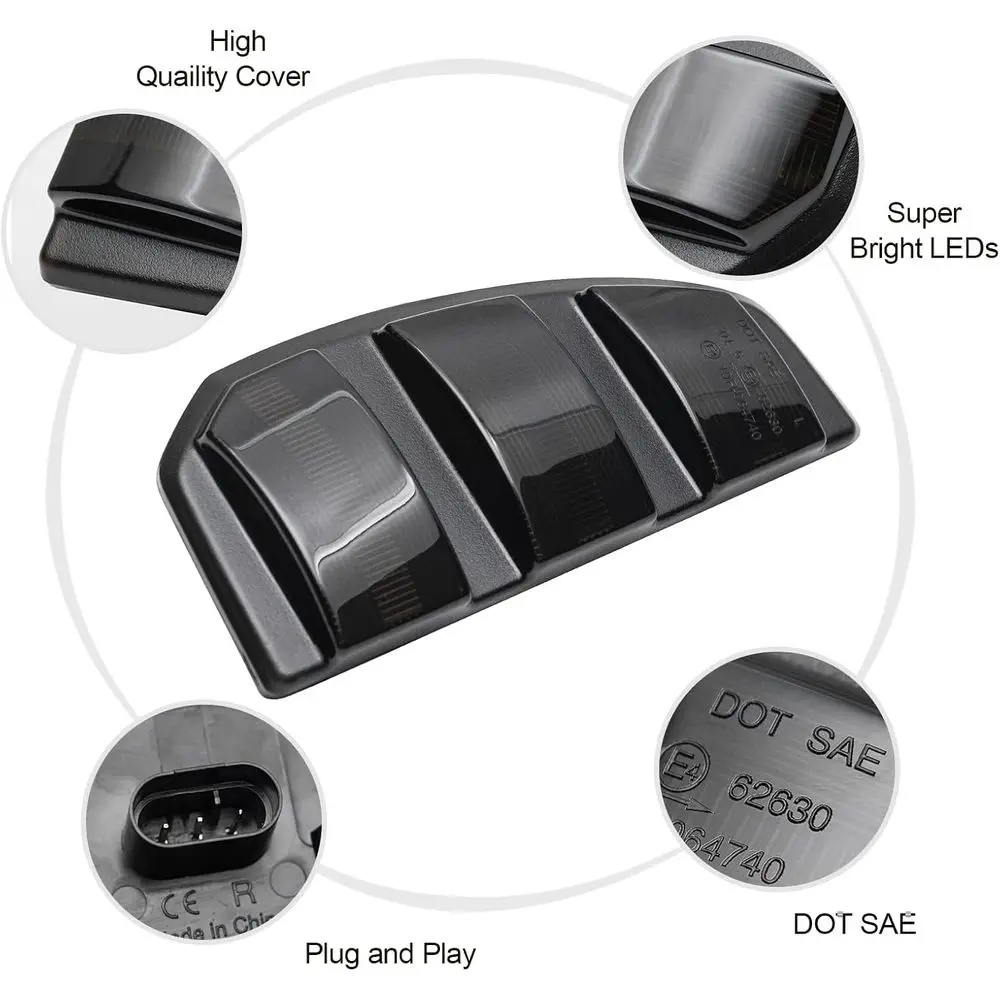 Lampeggiatore sequenziale ambrato e DRL bianco per indicatori di direzione a specchio laterale Tundra LED 2007-2021