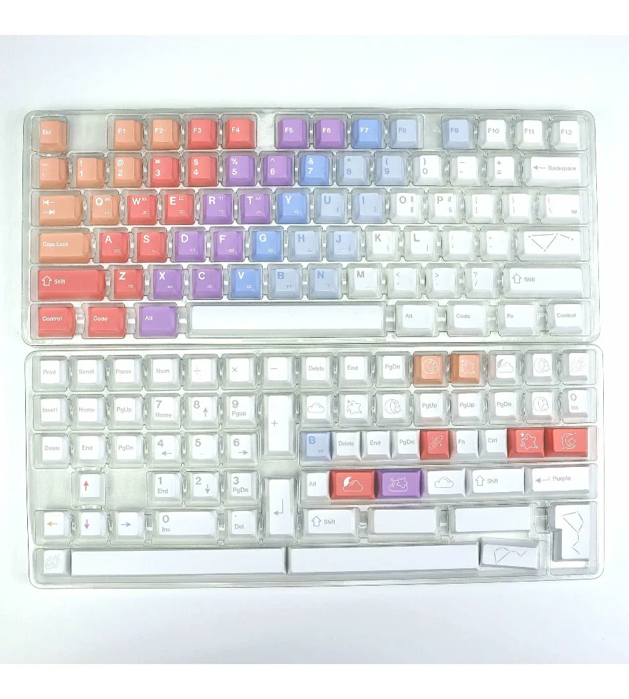 Dream-themed keycaps Korean layout PBT five-sided sublimation Original factory height Mechanical keyboard 98 87