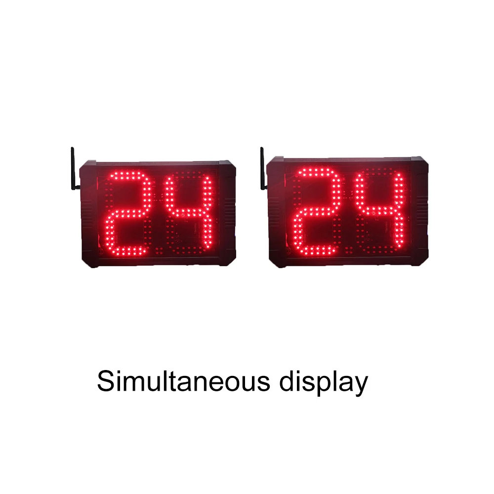 8-Inch, 2-Digit LED Basketball Timer with Wall-Mount, Synchronized Display,Shot Clock