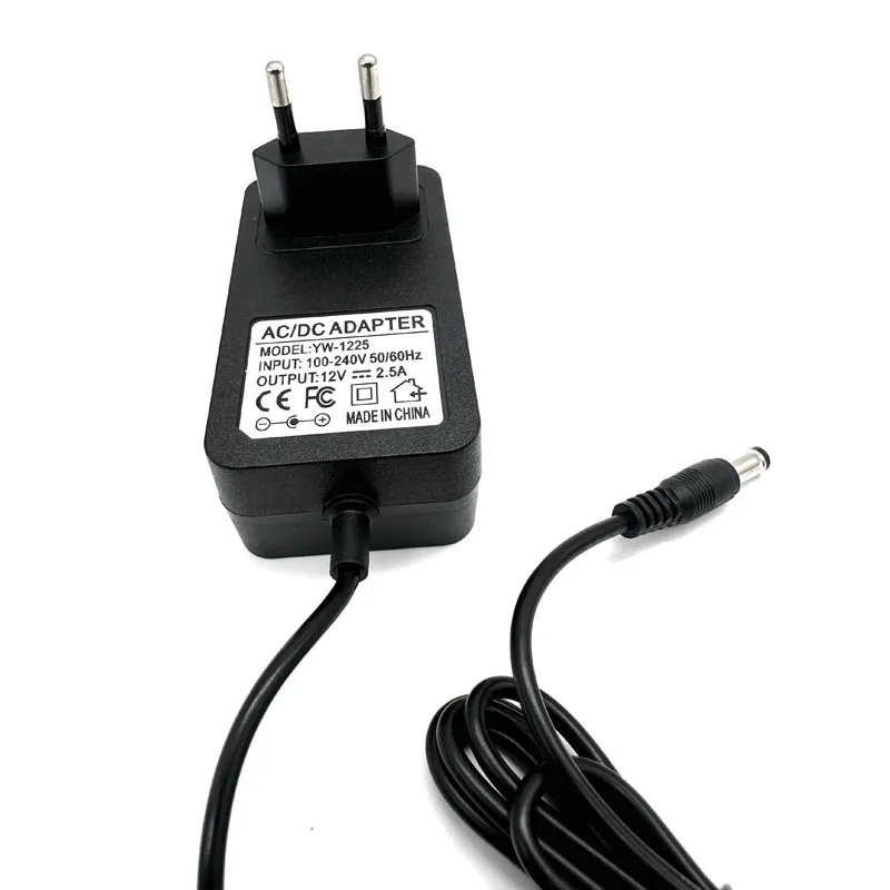 12V 2.5A Power Adapter 2500mA Power Supply Charger For 12V Analog DVR NVR HVR CCTV Monitor Security Camera/RGB LED Strip Lights