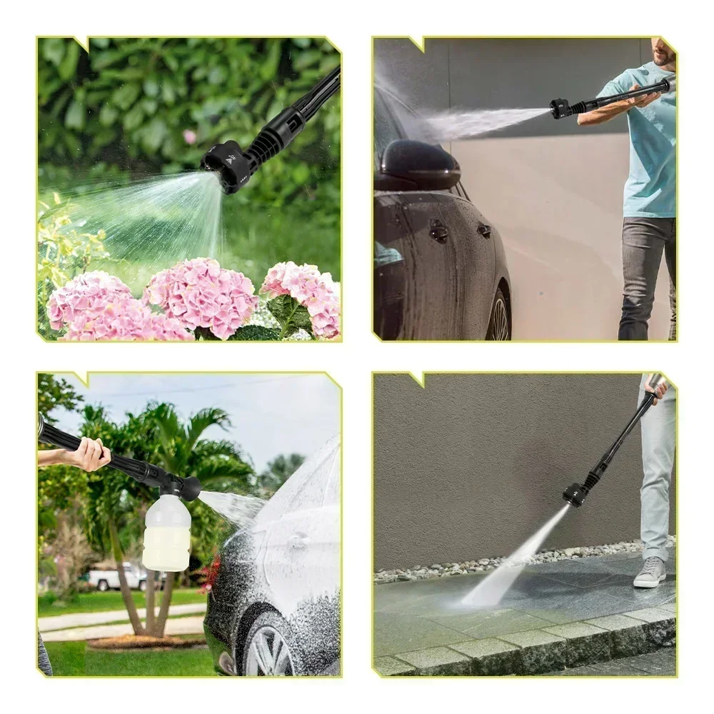 Imagem -06 - Newbeny-lavadora Elétrica Brushless o Limpeza de Jardim Irrigação sem Fio Bateria Makita 18v 3gear 200bar de Alta Pressã