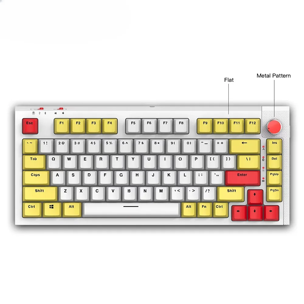 

Hot Swappable 75% Custom Mechanical Gaming Keyboard Kit With Rotary Dial Hotswap Keyboard