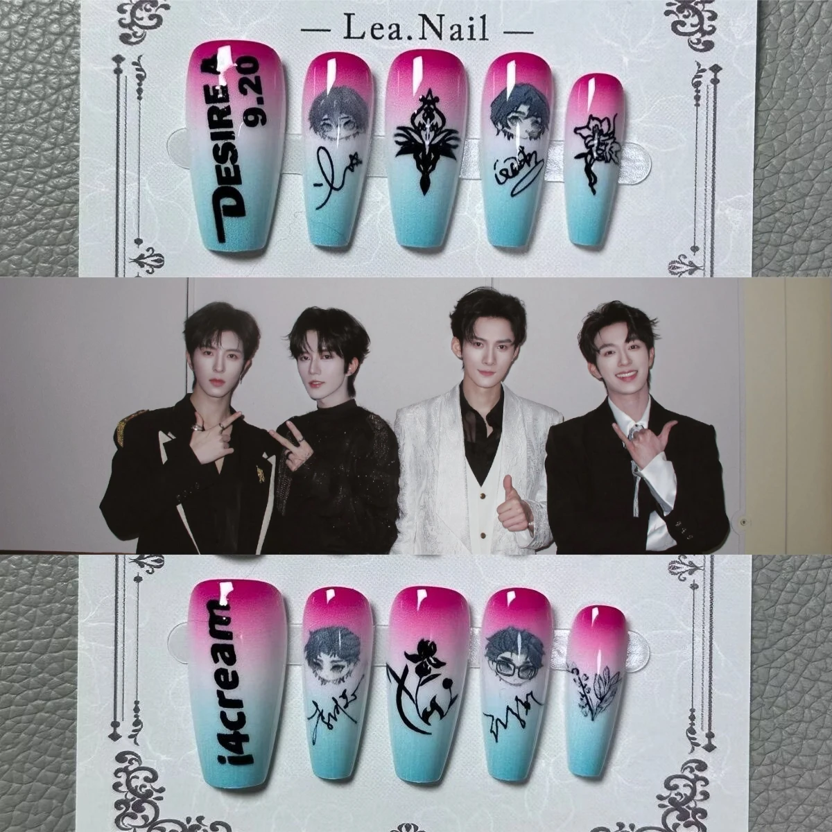 

[Celebrity Support Nail Art Desire4 Huang Xing/Qiu Dingjie/Li Peien/Jiang Heng] Wear nail art for concert,gift for friends,print